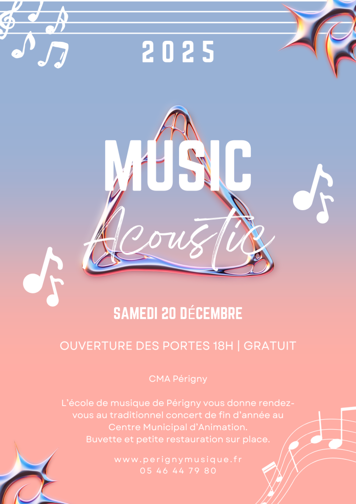 concert de fin d'année 2025 de l'école de musique de Périgny