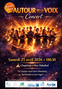 concert de l'école de musique autour de la voix sous le chapiteau de Palmilud